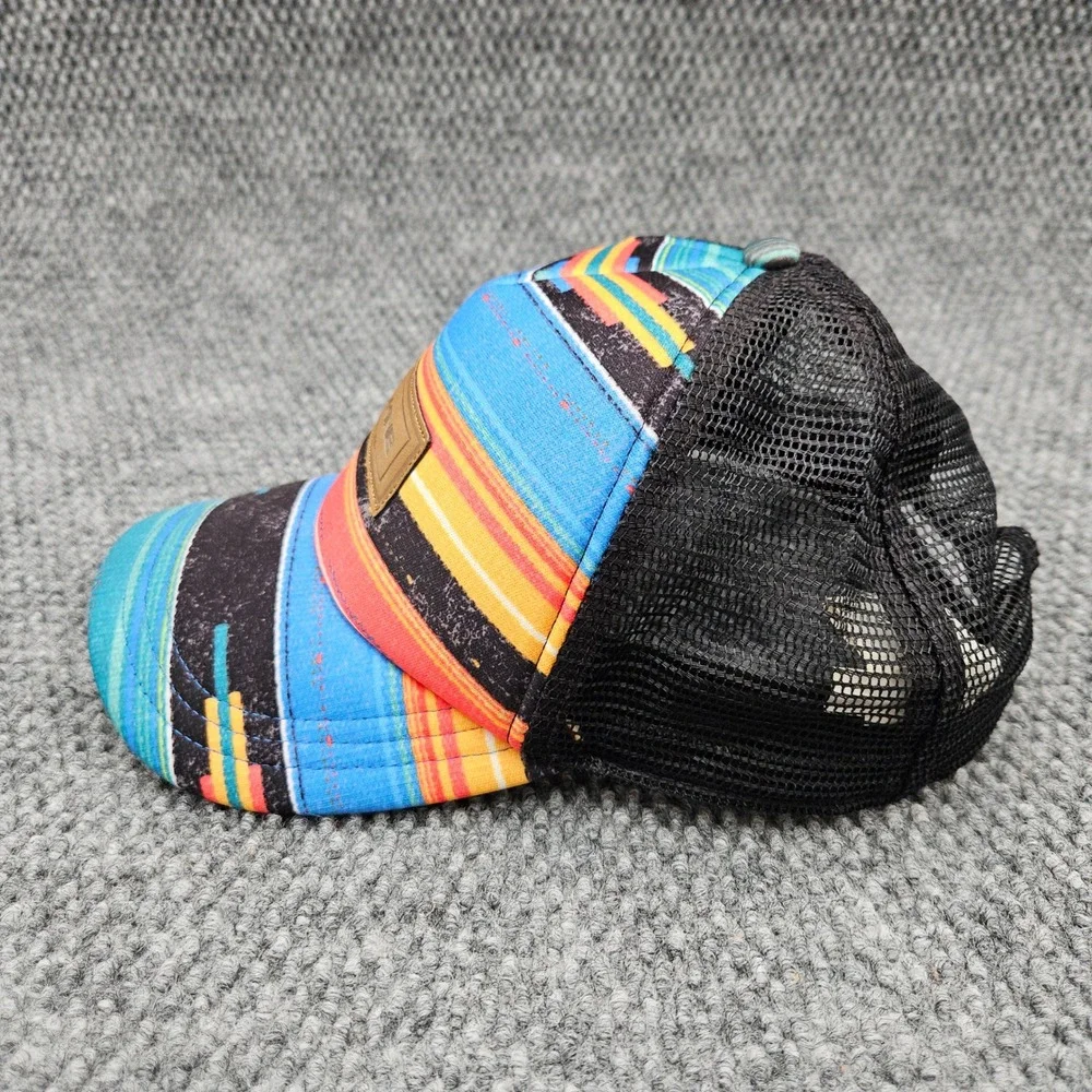 Dakine Women's Multi Color Striped Foam Mesh Trucker Snapback Hat Ball Cap - Picture 3 of 7